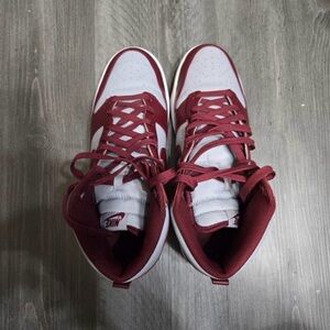 Nike Women's Burgundy and White Sneakers
